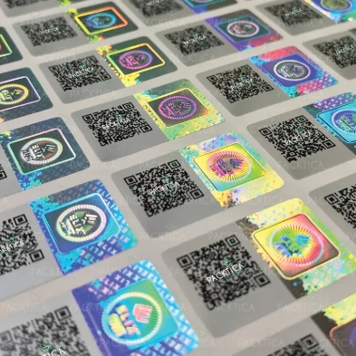 QR Code Hologram Sticker